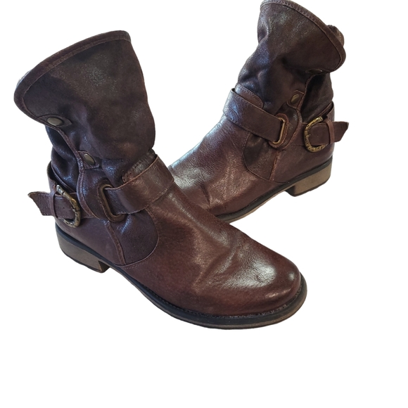 Bare Traps  Shakira Brown Mid Calf Leather Fur Lined Boots Size 8 - Picture 6 of 16